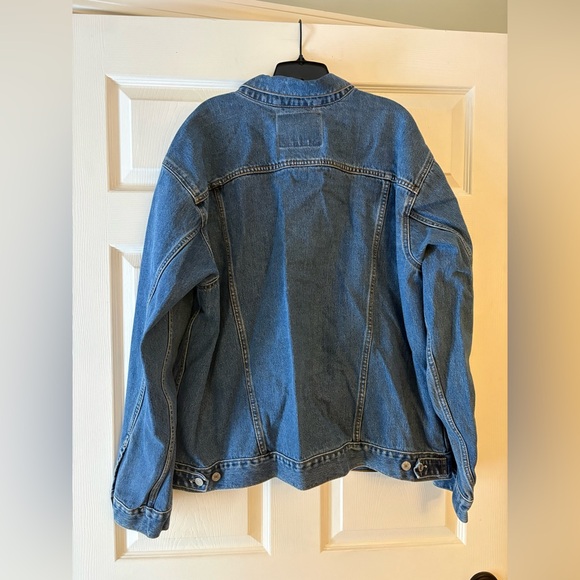 Levi’s Vintage 90s Blue Denim Trucker Jacket Oversized | Size XXL Fits XL - Picture 6 of 7